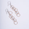Amee Two-Toned Linked Loop Silver Earrings