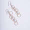 Amee Two-Toned Linked Loop Silver Earrings