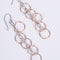 Amee Two-Toned Linked Loop Silver Earrings