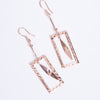 Amee Framed Leaf Silver Earrings