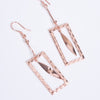 Amee Framed Leaf Silver Earrings