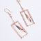 Amee Framed Leaf Silver Earrings