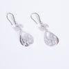 Amee Teardrop Flora Silver Earrings