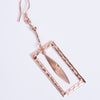 Amee Framed Leaf Silver Earrings