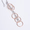 Amee Two-Toned Linked Loop Silver Earrings