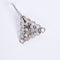 Amee Honeycomb Corner Silver Earrings