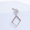 Amee Lucky Charm Silver Cube Earrings