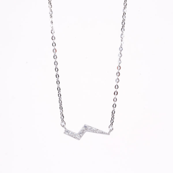 Amee Volt Spark Silver Necklace