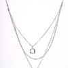 Amee Stacked Spark Silver Necklace