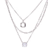 Amee Stacked Spark Silver Necklace