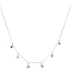 Amee Cube Charm Silver Necklace