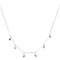 Amee Cube Charm Silver Necklace