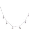 Amee Cube Charm Silver Necklace