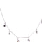 Amee Cube Charm Silver Necklace