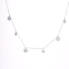 Amee Dangling Coins Silver Necklace