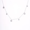 Amee Dangling Coins Silver Necklace