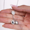 Amee Disc Trio Charm Silver Necklace