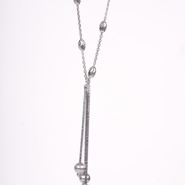 Amee Stellar Linked Beads Silver Necklace
