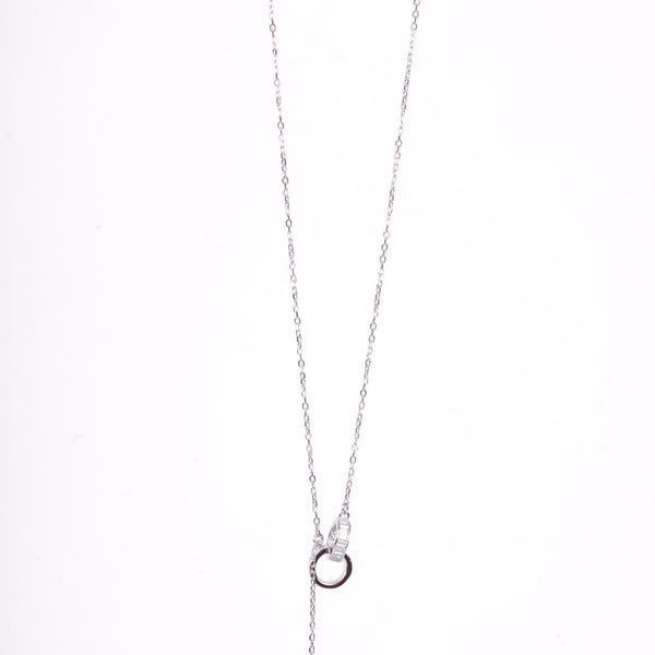 Amee Infinite Orbit Charm Silver Necklace