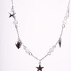 Amee Cosmic Hearts and Stars Silver Necklace