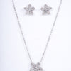 Amee Frosted Flower Silver Set