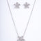 Amee Frosted Flower Silver Set