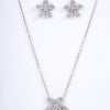 Amee Frosted Flower Silver Set