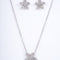 Amee Frosted Flower Silver Set