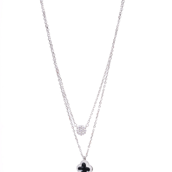 Amee Lucky Bloom Silver Necklace