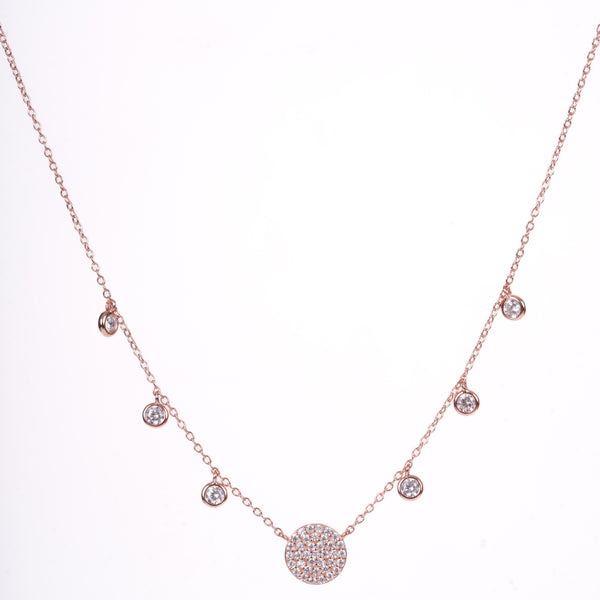 Amee Blush Spark Drop Necklace