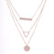 Amee Triangle Twinkle Silver Layered Necklace