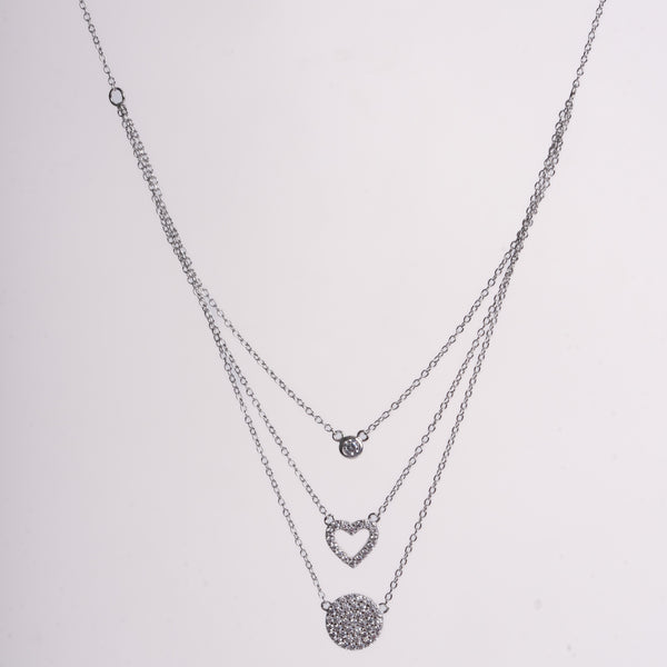 Amee Celestial Trio Silver Necklace