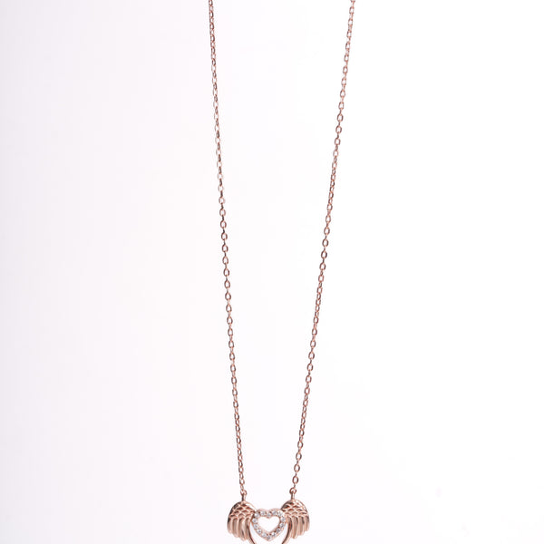 Amee Wings of Love Silver Necklace