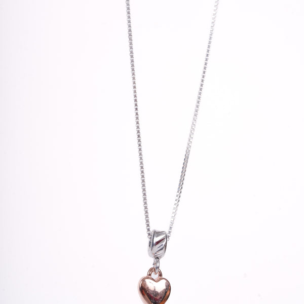 Amee Cupid's Heart Silver Necklace