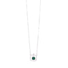 Amee Regal Emerald Silver Pendant