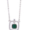 Amee Regal Emerald Silver Pendant