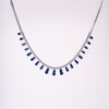 Amee Saphire Spark Silver Necklace