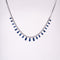 Amee Saphire Spark Silver Necklace