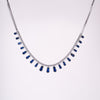 Amee Saphire Spark Silver Necklace