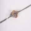 Amee Entwined Clover Charm Silver Bracelet