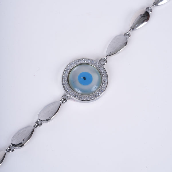 Amee Evil Eye Silver Bracelet