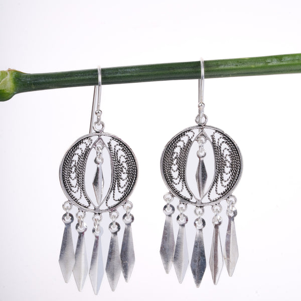 Amee Circle of Strength Silver Earrings