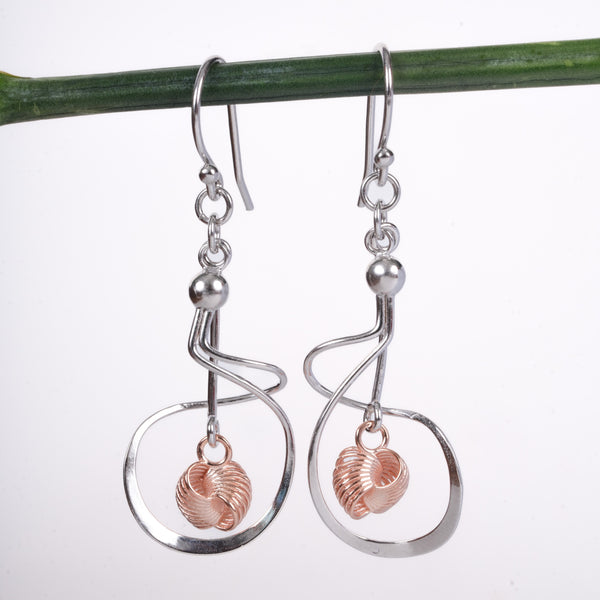 Amee Twisted Love Silver Earrings