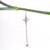 Amee Twinkling Blue Star Silver Earrings