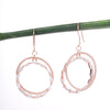 Amee Crystal RInglets Silver Earrings