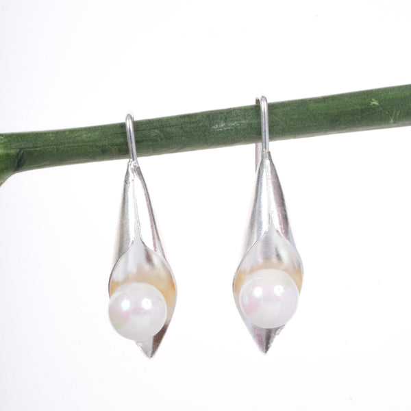 Amee Dewdrop Nest Silver Earrings