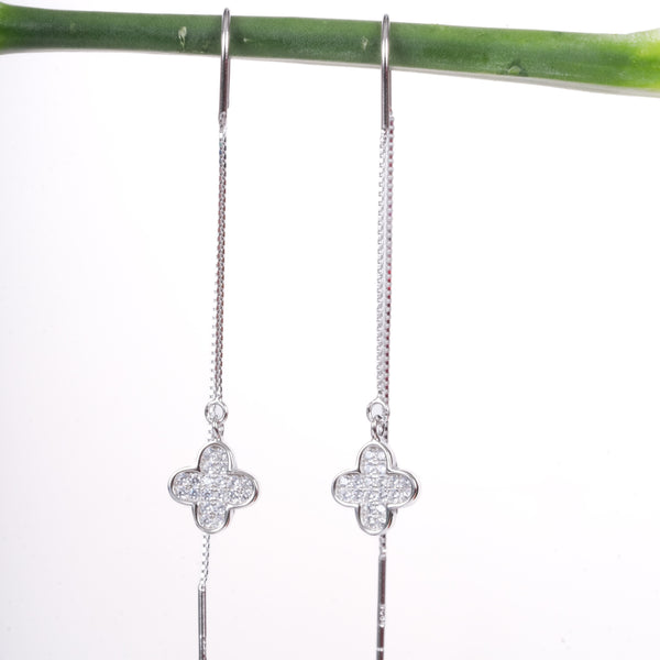 Amee Bloom Drizzle Drop Silver Earrings