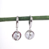 Amee Lumi Orb Balls Silver Earrings