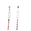 Amee Bronze Bling Dangling Silver Earrings
