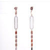Amee Bronze Bling Dangling Silver Earrings